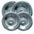 4 Piece Cooktop Style A Plug-in Electric Range Drip Pan Set