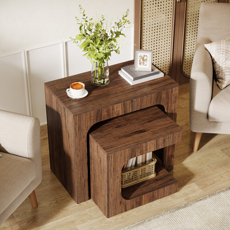 Nesting End Tables - Set Of 2 Side Table For Living Room
