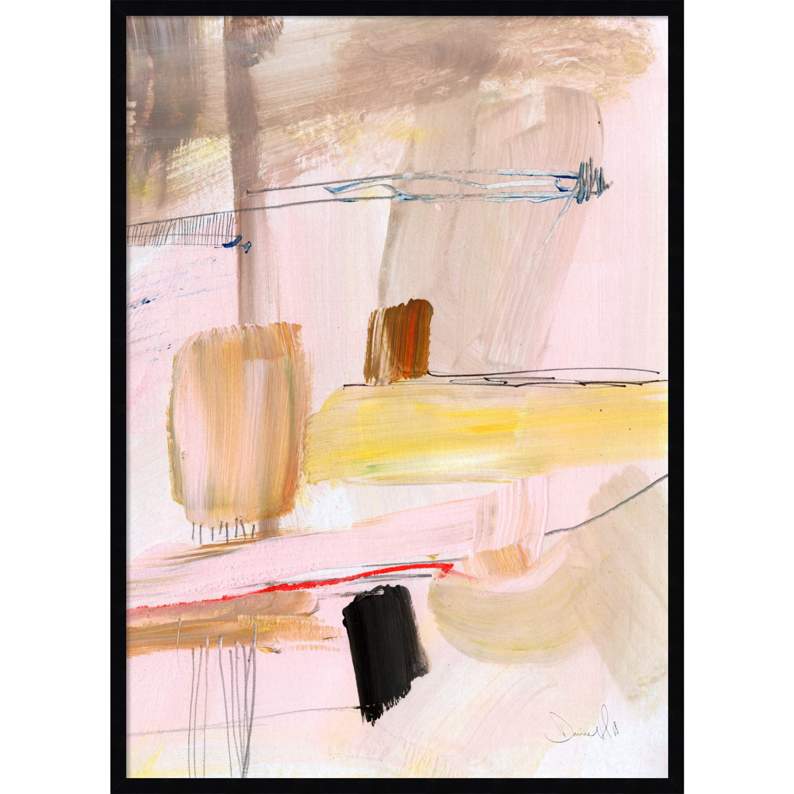 Cleve "Summer Dream" Print by Dan Hobday, Black, 41" H x 30" W