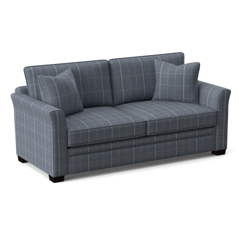 Bridgeport Upholstered 85'' Sofa, Lapis Plaid; 0126-63, Mineral