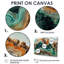 Agate et pierre émeraude dans la glissade en bois II - impressions sur toile Agate-795252075-795252076-795252085