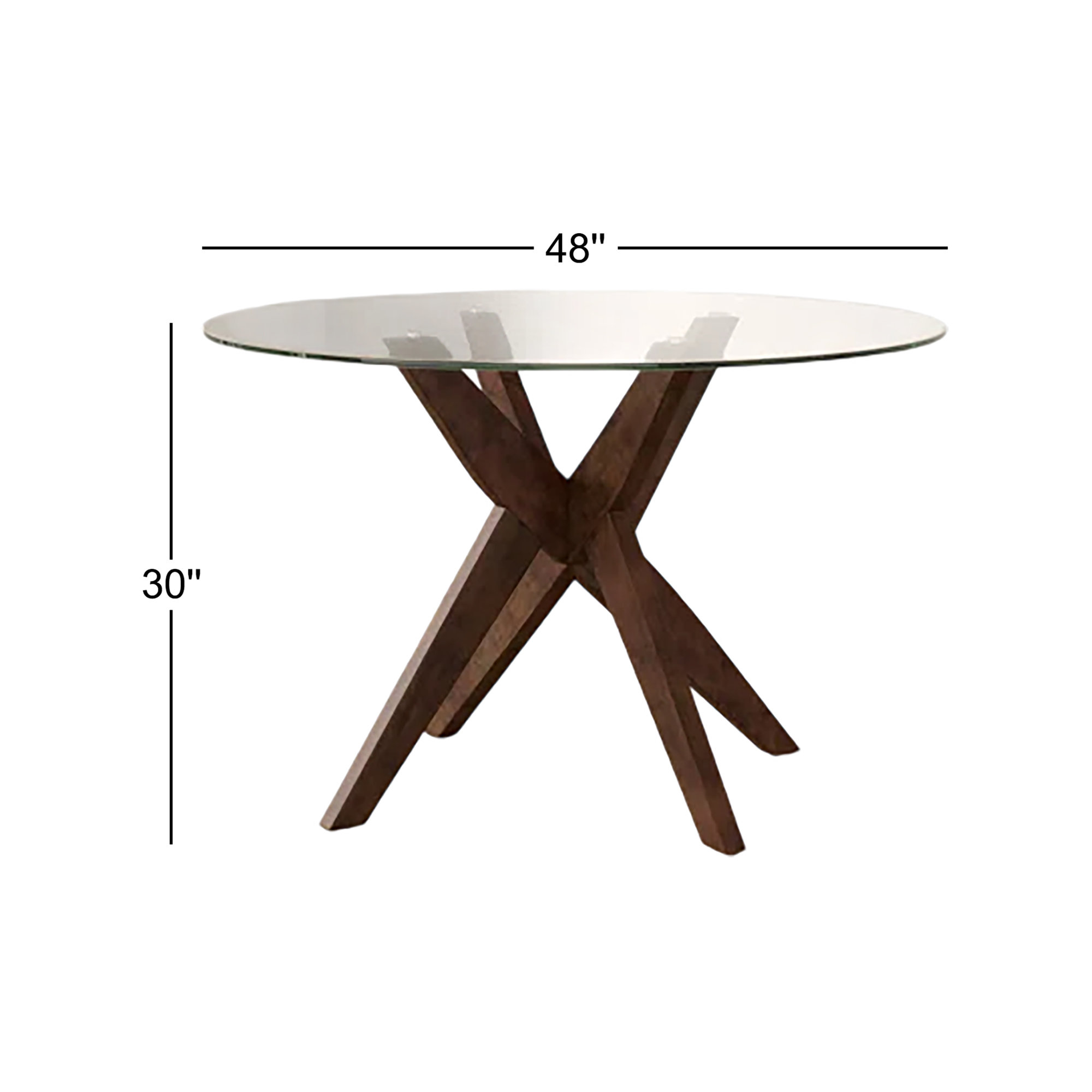 Vosburg 48'' Round Dining Table, Brown