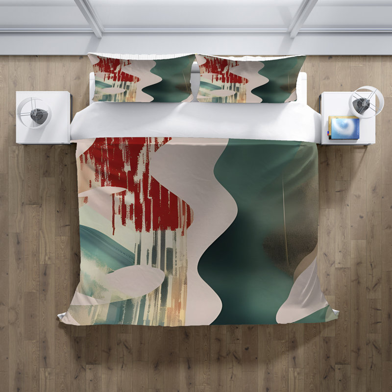 Abstract Duvet Cover, King Duvet Cover + 2 King Shams