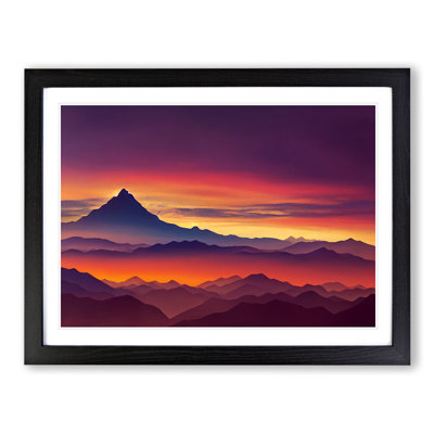 Great Mountain Sunset - Single Picture Frame Print