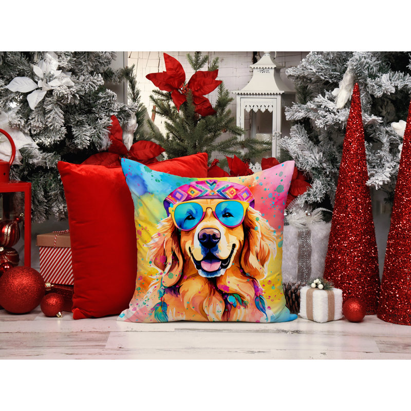 Coussin Golden Retriever, Carré, H 18 po x l 18 po