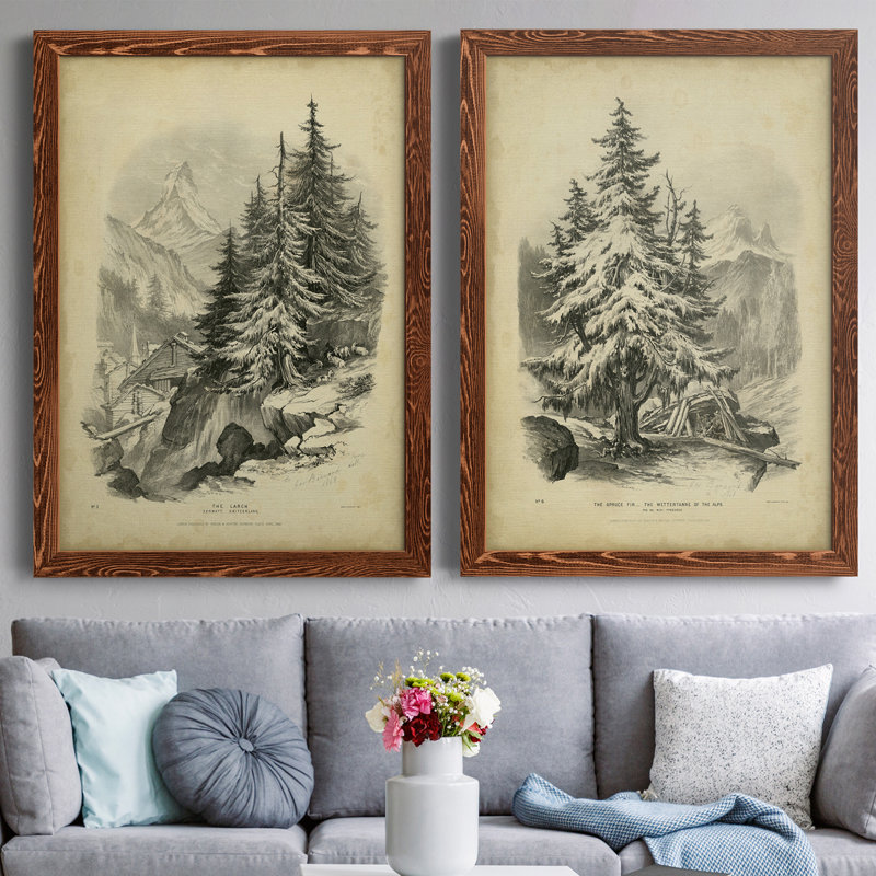 Toile encadrée de qualité supérieure The Larch, Toile encadrée érable, H 37,5 po x l 55 po x P 1,5 po