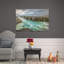 Puissante cascade de canyon, paysage de mousse abstrait, serein et spectaculaire, impression d'art mural nature-1837049092