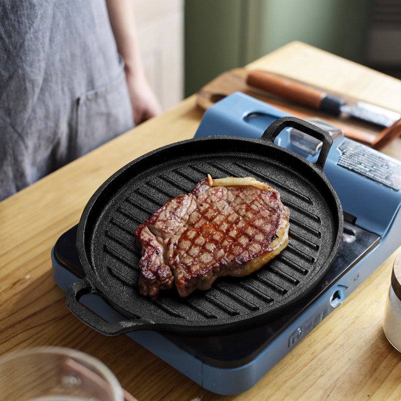 Cast Iron Grill & Griddle Pan