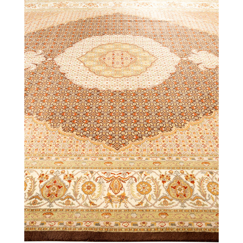 Himmet One-of-a-Kind 8'2" X 10'2" 2010s Wool Area Rug in Brown