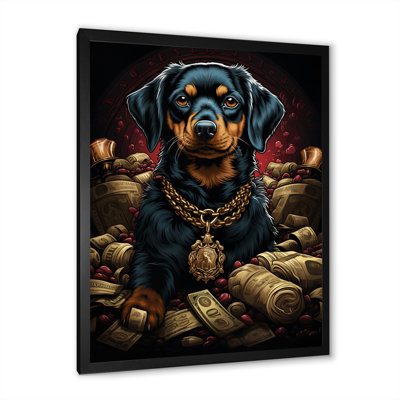 «Gangster Dachshund I» sur toile