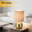8.4" H Modern Gold Globe Table Lamp with Beige Pleated Fabric Shade-259417476