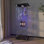 48"H Freestanding Glass Display Cases with Lock and Adjustable LED