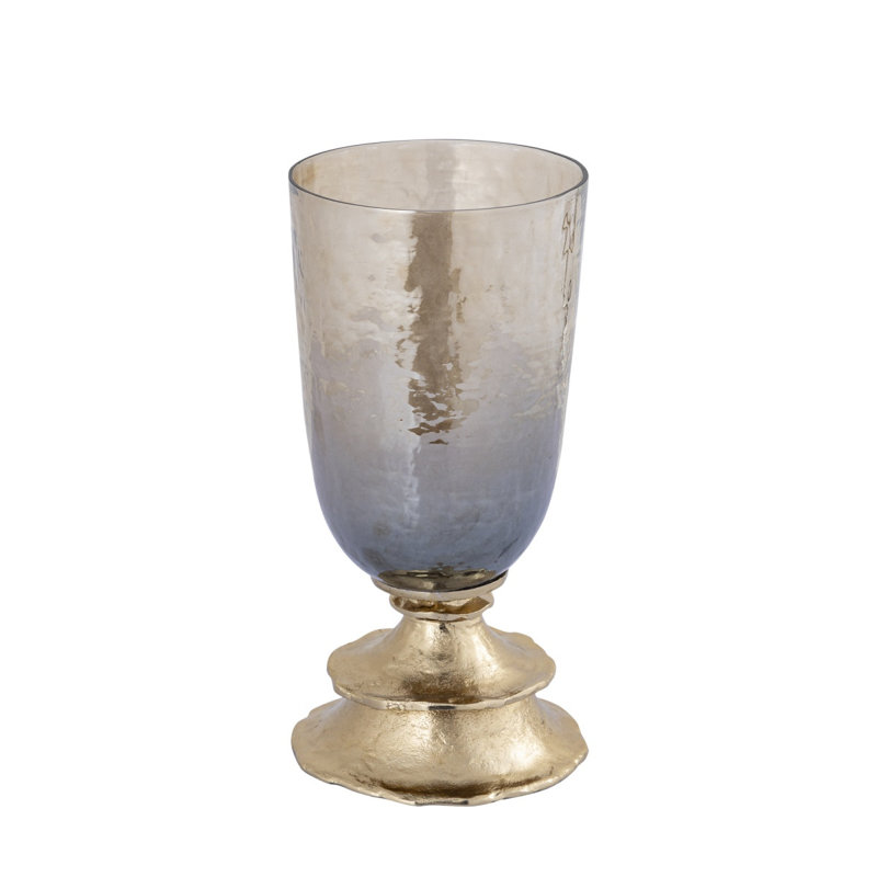 Glass Tabletop Tealight Holder, 33cm H x 16cm W x 16cm D