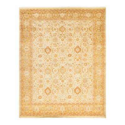 Tapis unique noué à la main Gerell Mogul - ivoire, 8 pi 2 po x 10 pi 3 po