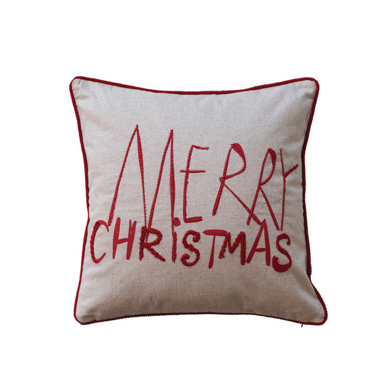 Cotton Throw Square Pillow Cover & Insert