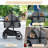 3-in-1 Pet Stroller for Dog, Folding Cat and Dog Stroller with Detachable Cradle-117170578