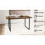 Table de salle à manger 59 "- pieds en métal noir, facile à nettoyer, maison et cuisine en bois moderne avec-22553442