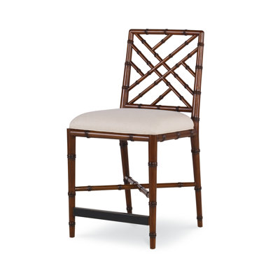 Caribe Upholstered Stool with Solid Wood Frame
