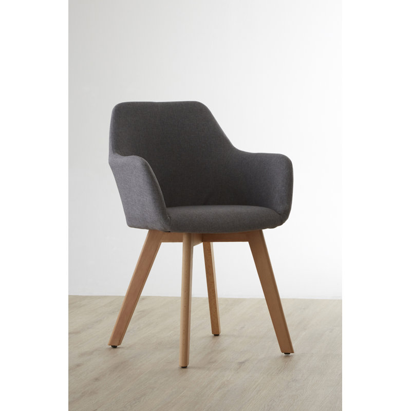 Alaina Upholstered Armchair, Black