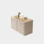 Vitrine à bijoux 39,37 po beige avec compartiments de rangement de style tiroir