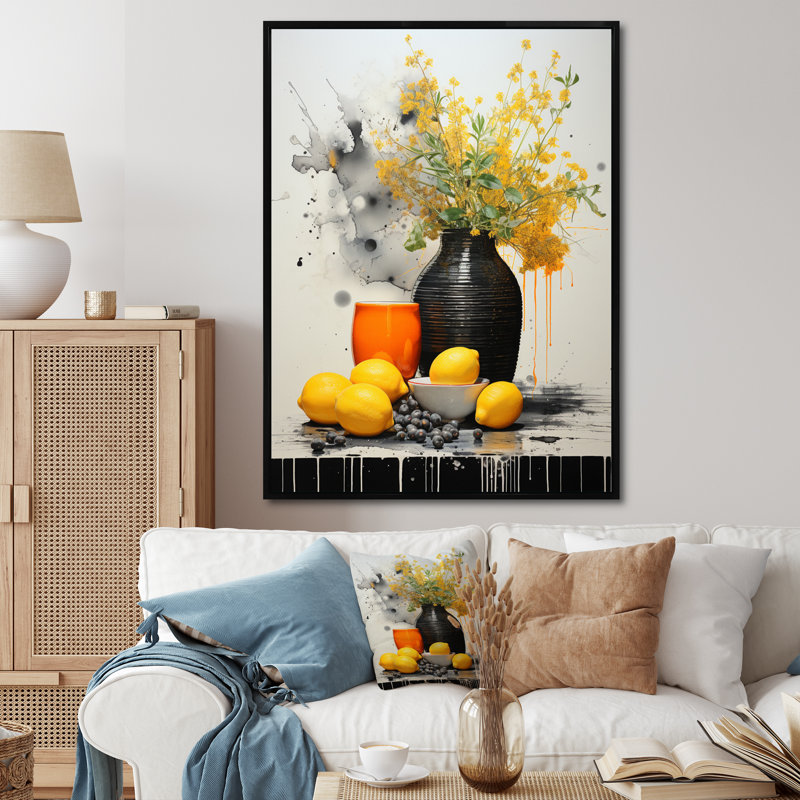 Nature morte grise abstraite Lastasia II, Cadre noir, H 20 po x l 12 po x P 1 po