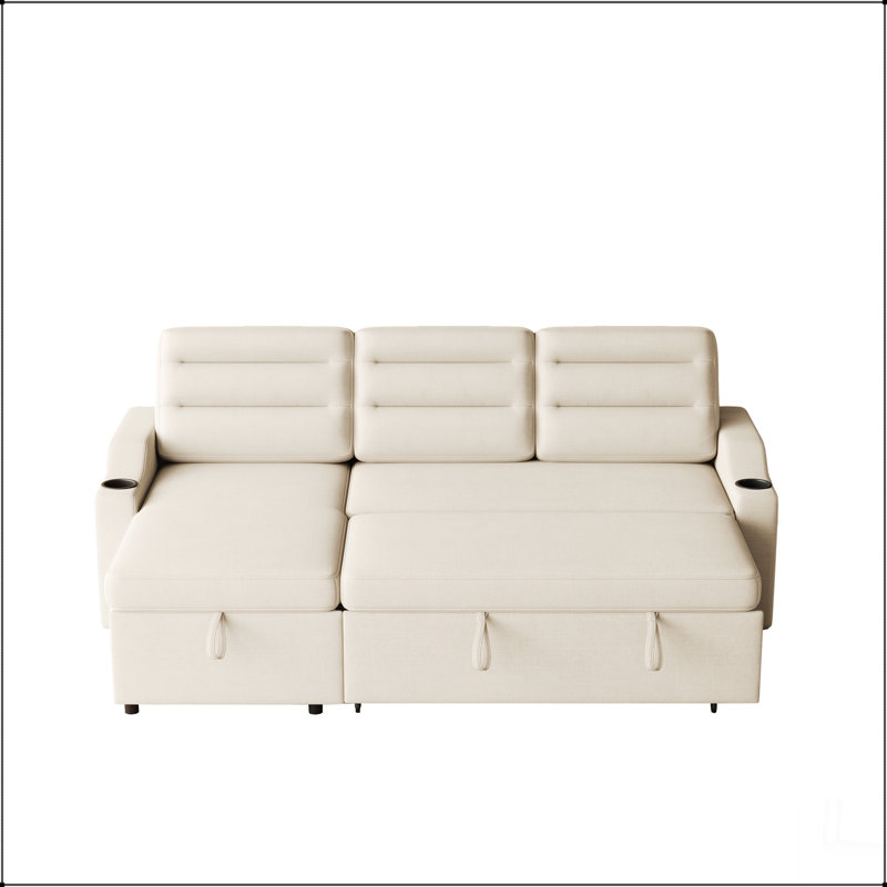 Canapé-lit convertible 83,5 po, Beige