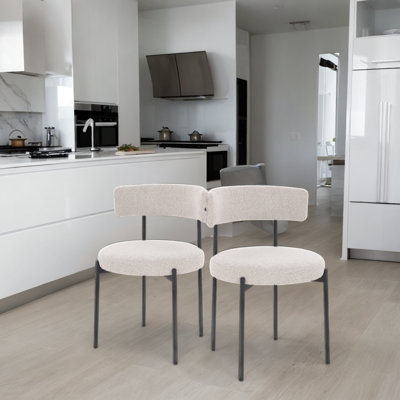 Chaise de salle à manger rembourrée Trakeila Boucle