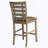 Set of 2 Dining Counter Height Chairs Modern Farmhouse Rustic Look Distressed Design Ladderback Solid Wood