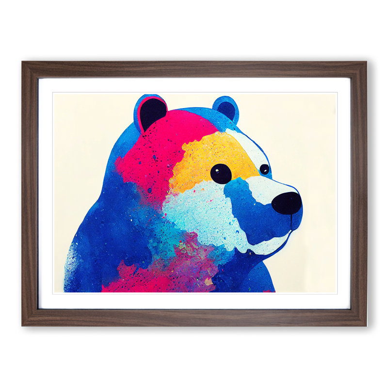 Bear Splash Vol.7 Abstract - Framed Print, Brown