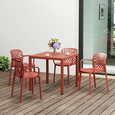 Ensemble repas carré pour 4 personnes