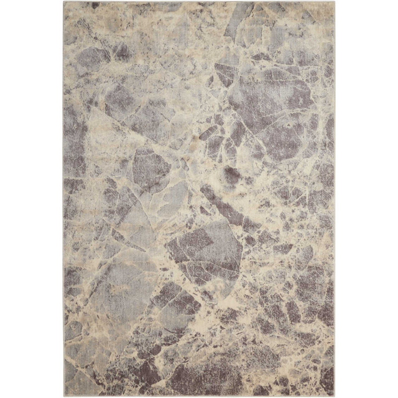 Tapis gris, Rectangle 5 pi 3 po x 7 pi 5 po