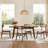Upholstered Dining Chairs with Rattan Back-366163356