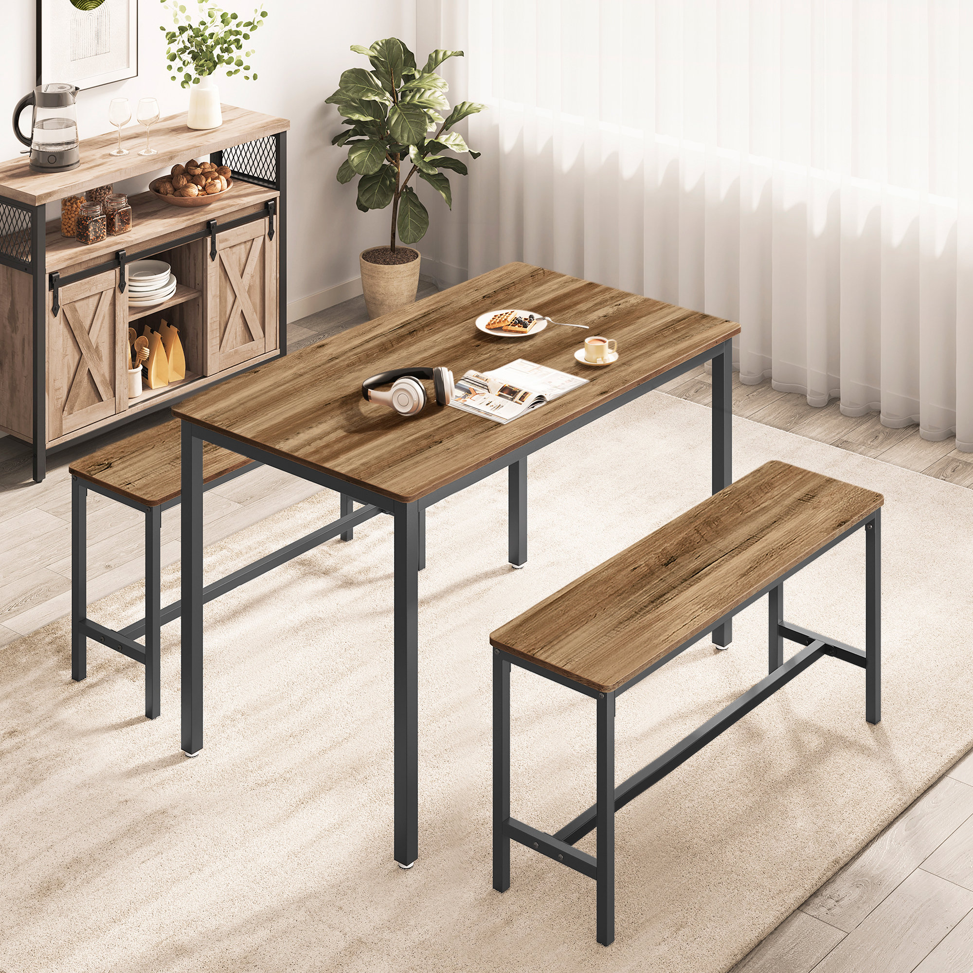 17 Stories Tuleah Rectangular 43.3'' L x 27.56'' W Dining Set & Reviews ...