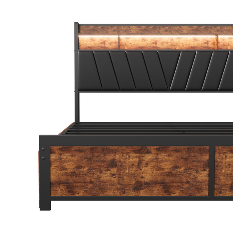 Upholstered Storage Bed, European Double (140 x 200 cm)