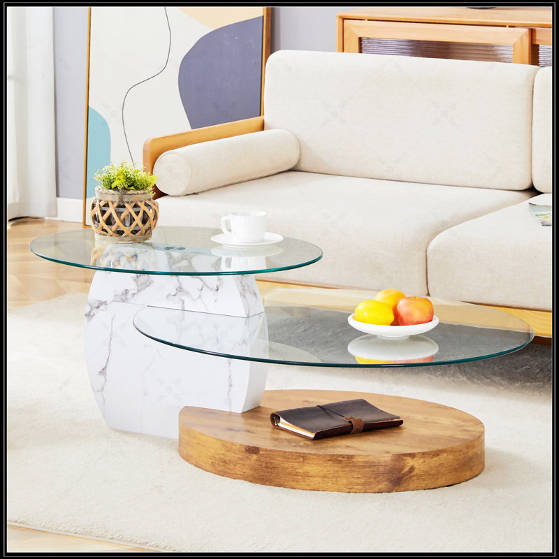Table basse contemporaine à double couche