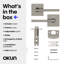 Quadra Privacy Door Lever Modern Concealed Design For (Bed & Bath) – Sleek Minimalist Style in Brushed Nickel-114645788