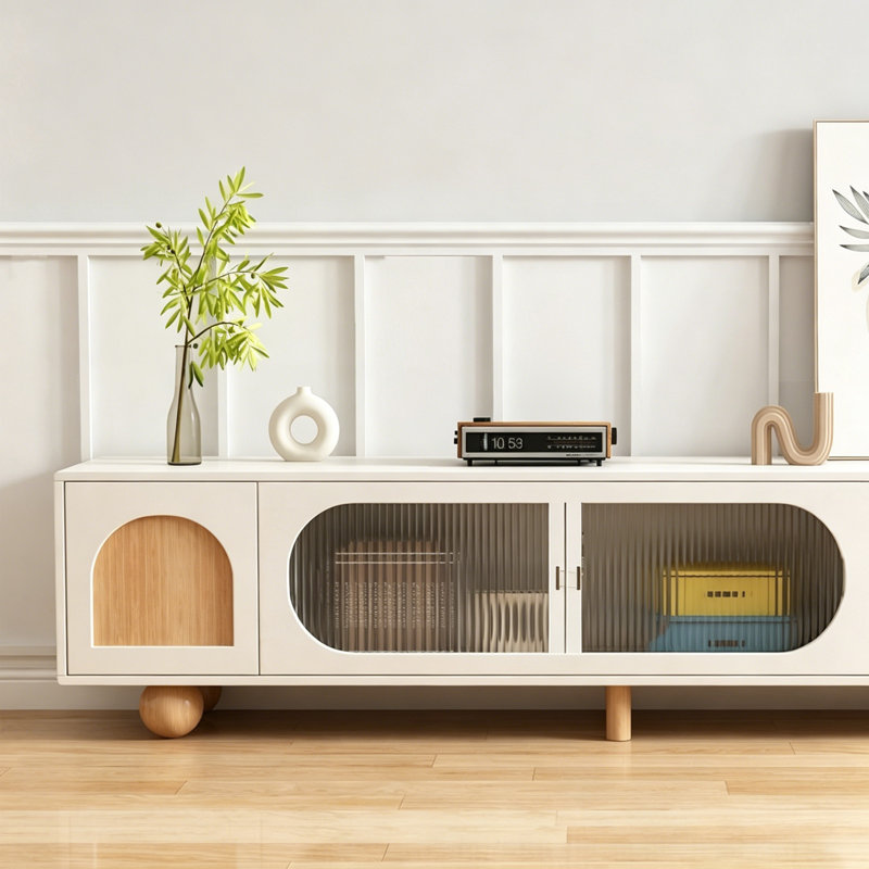 French Simple Cream Style TV Cabinet