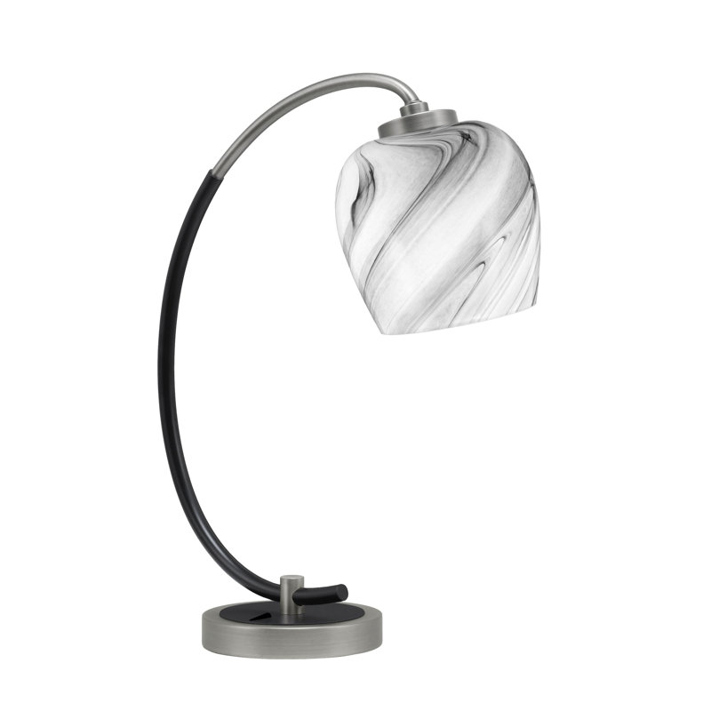 Lampe de bureau en acier inoxydable Gulahan, Graphite / noir mat