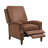Liauro 32.3" Wide Genuine Leather Manual Push Back Recliner with Solid Wood Handrail-1613779254