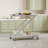 36.5" Bar Cart – Silver (Z-Shape Frame + Tempered Glass)​