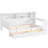 Wooden Daybed With Spacious Shelf Compartments And Studying Desk, Antique White Full Size Practical Storage Setup-548243307