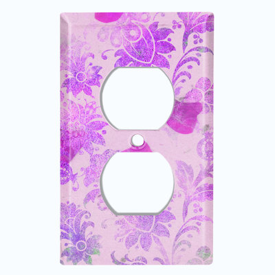 Patterned 1 - Gang Duplex Outlet Standard Wall Plate