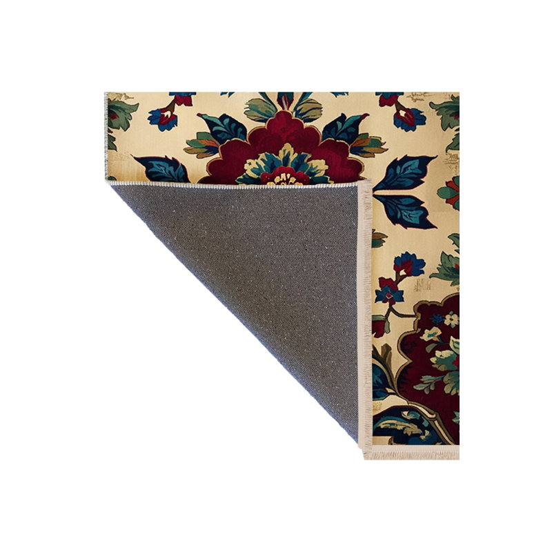 Tapis tissé à motif floral rouge Mosso, 3'11" x 5'11"