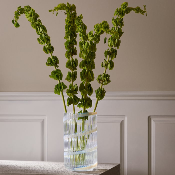 Lyngby Handmade Glass Table Vase, 8.1" H x 5.3" W x 5.3" D
