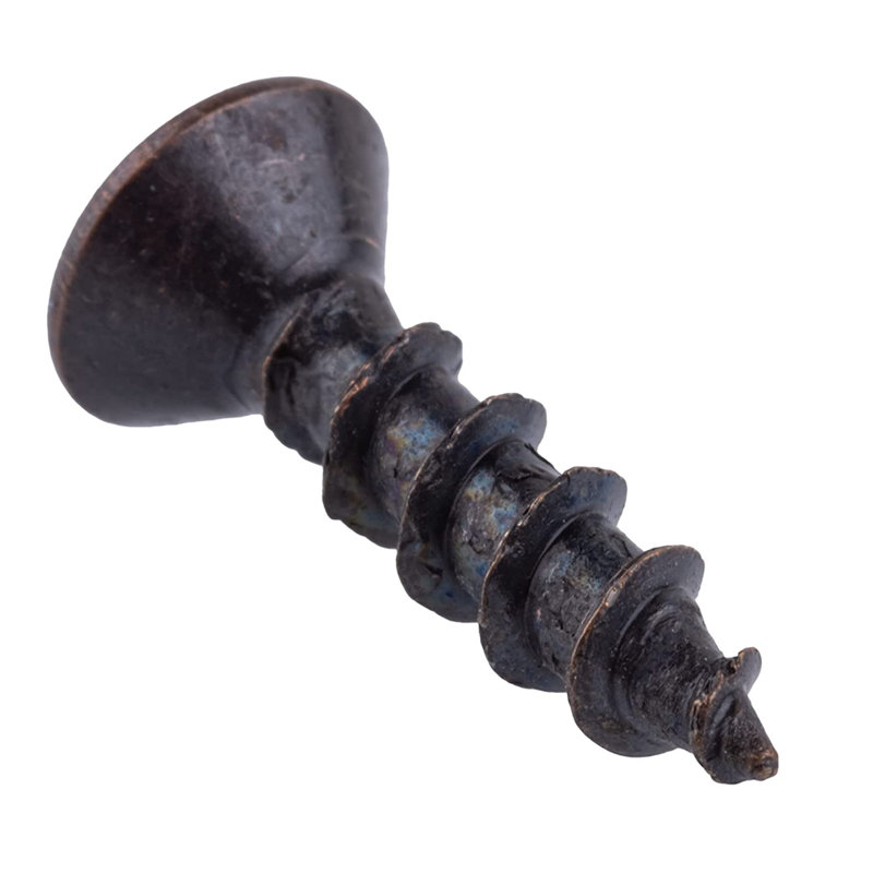Vis à bois cruciforme en laiton antique