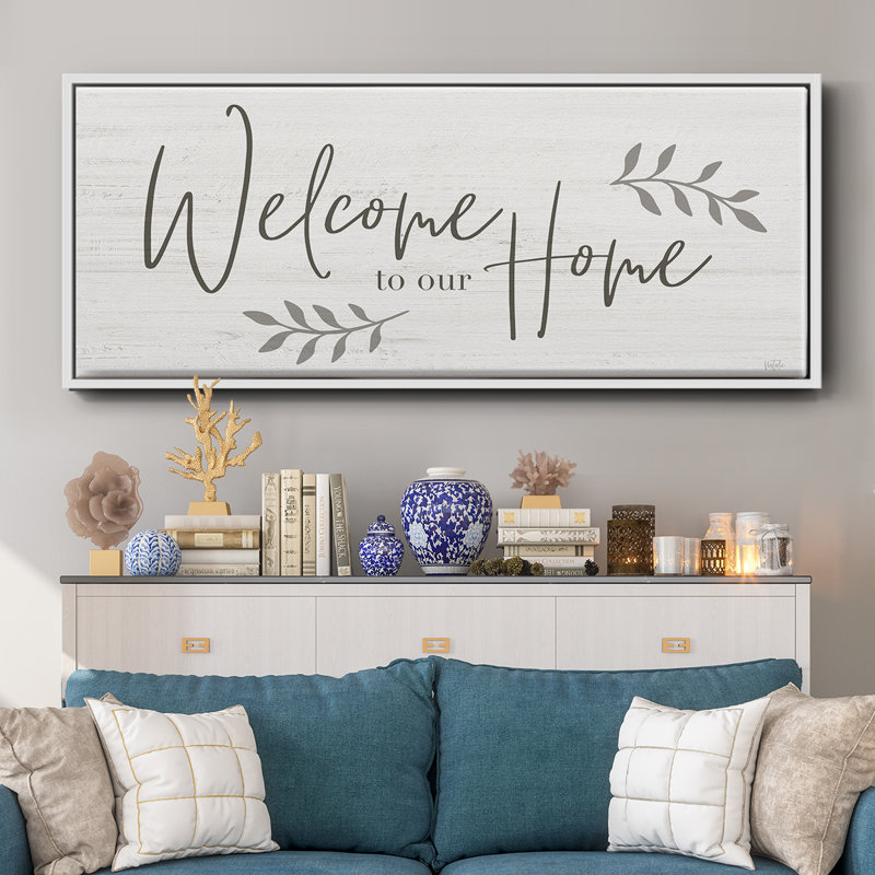 Welcome To Our Home - Toile encadrée, H 24 po x l 60 po