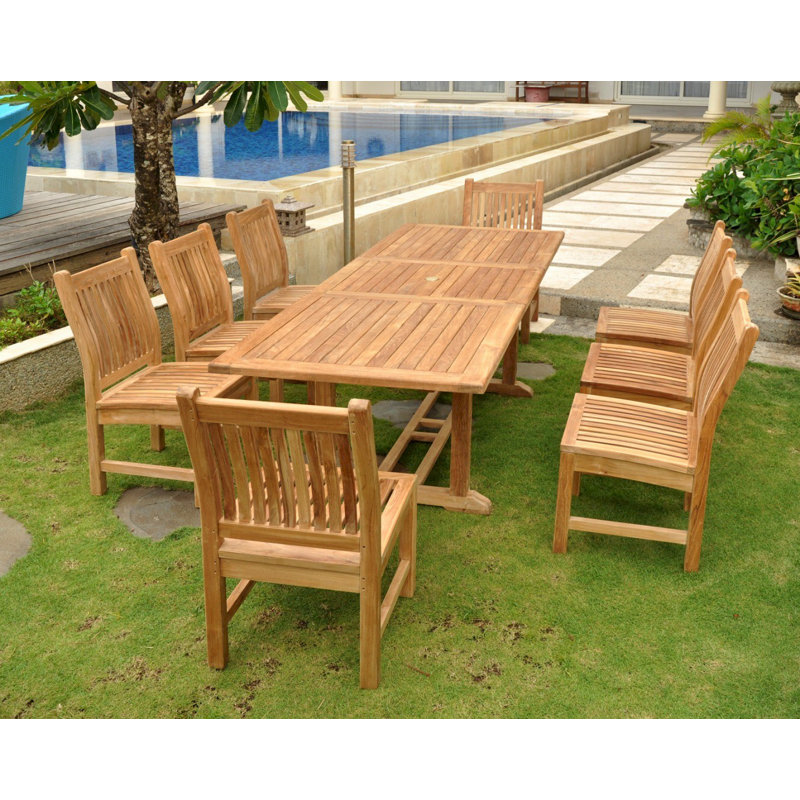 Bahama Outdoor 9 - Piece Teak Dining Set