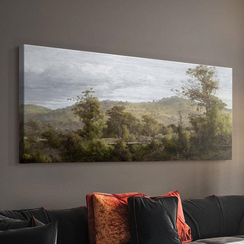 Série paysage - MCL XXII - Toile tendue avec châssis - Prêt à accrocher, H 20 po x l 50 po