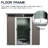 6Ft X 5Ft Outdoor Metal Storage Case - Galvanized Iron Build, Panels, Transparent Plate, Sliding Door With Lock, Simple Build Shed Unit Closet Construction, Easy Assembly-123403662-123403654