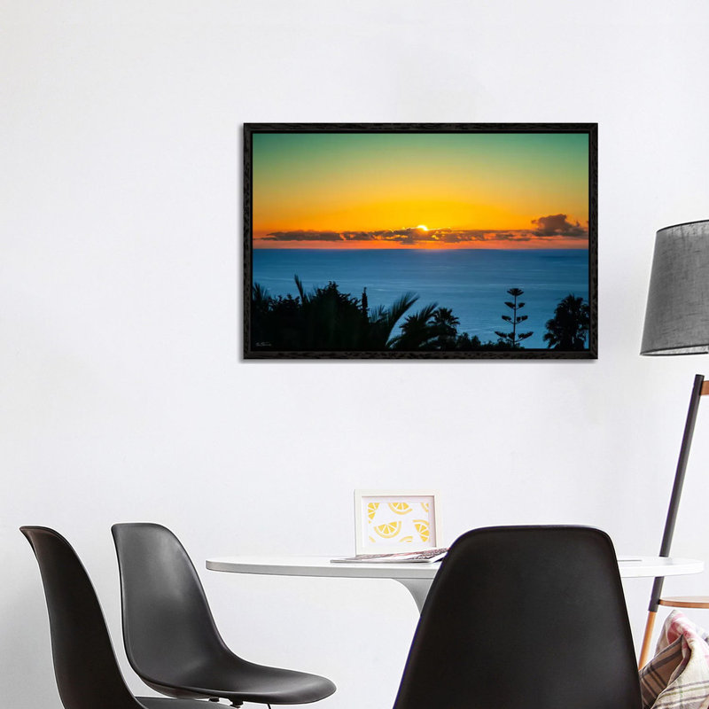 Sunset Tenerife by Ben Heine - Print on Canvas, 101.6 cm H x 66.04 cm W, Black Framed